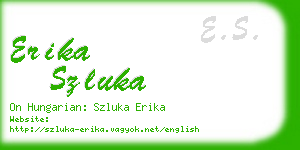 erika szluka business card